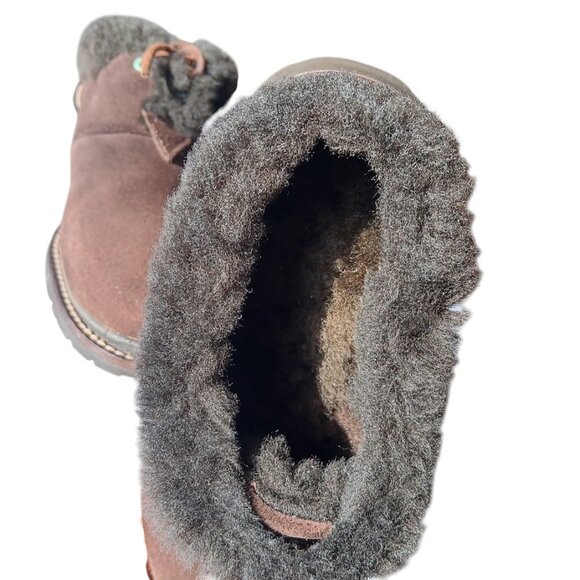 L.L.Bean Women’s Suede Casual Winter Ankle Boots Size 8 Brown Shearling Lined - Picture 11 of 14